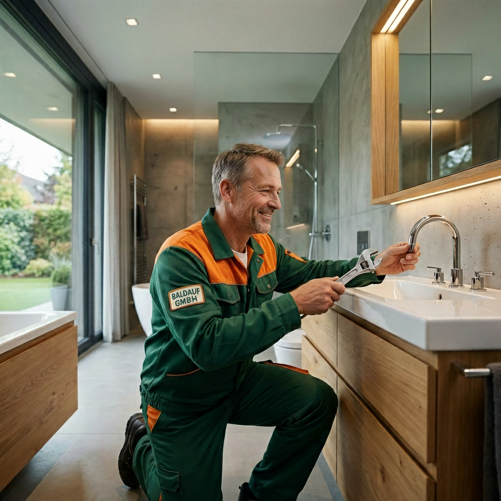 Sanitär Profi bei der Arbeit